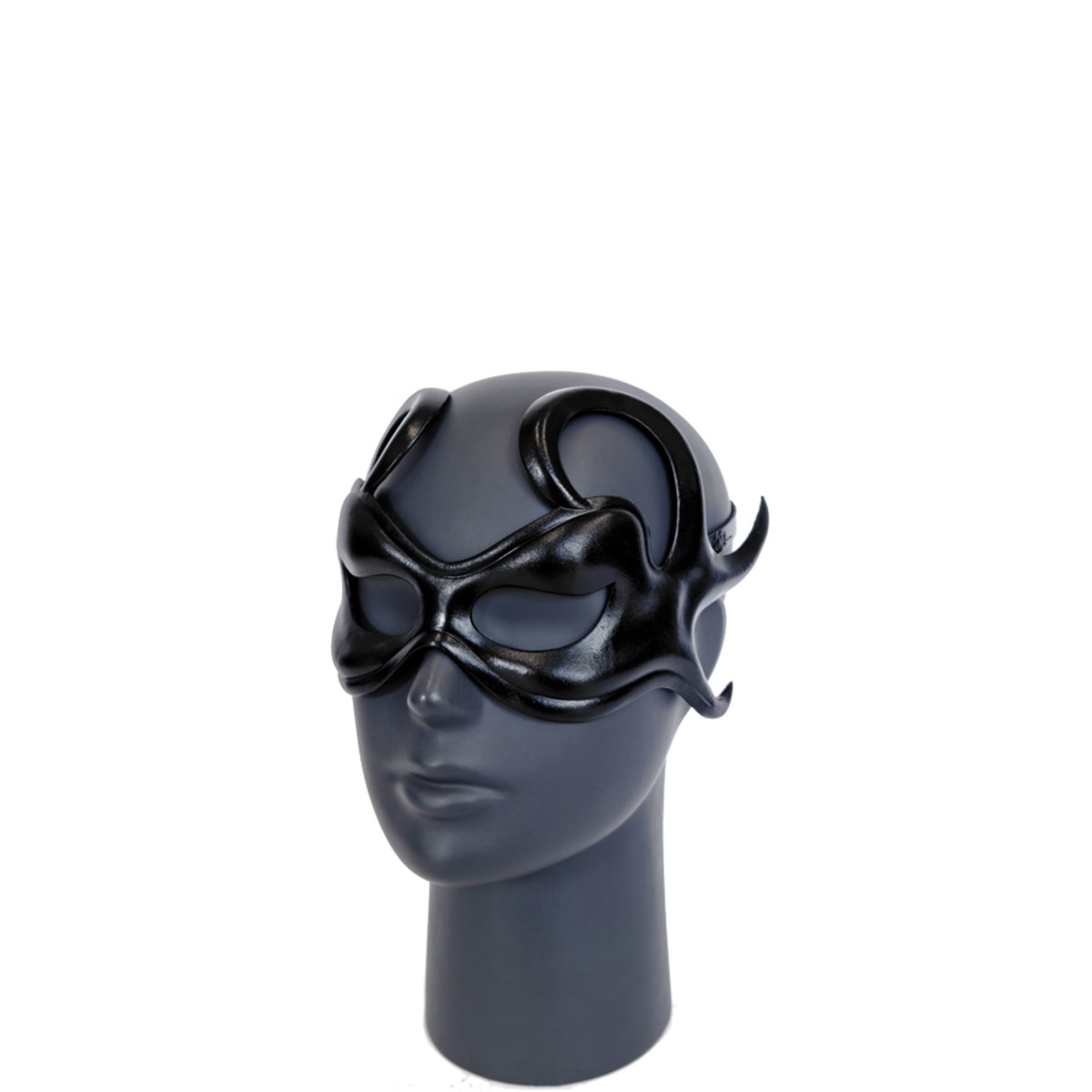 Cecilio Leather Designs Rolling Curves Mask -Black