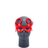 Cecilio leather Designs  Rolling Curves Mask - Red