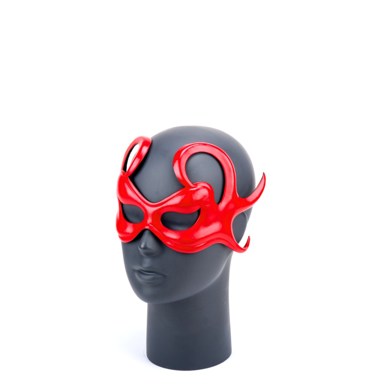 Cecilio leather Designs  Rolling Curves Mask - Red