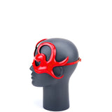 Cecilio leather Designs  Rolling Curves Mask - Red