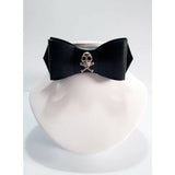 Rubber Bow Tie W/ Skull & Bones
