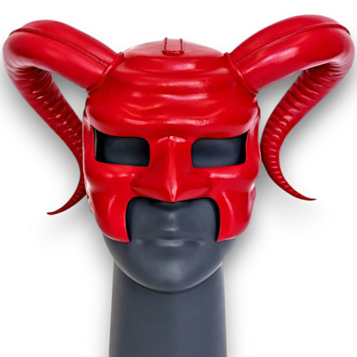 Cecilio Leather Designs Satanic Majesty  Mask - Red