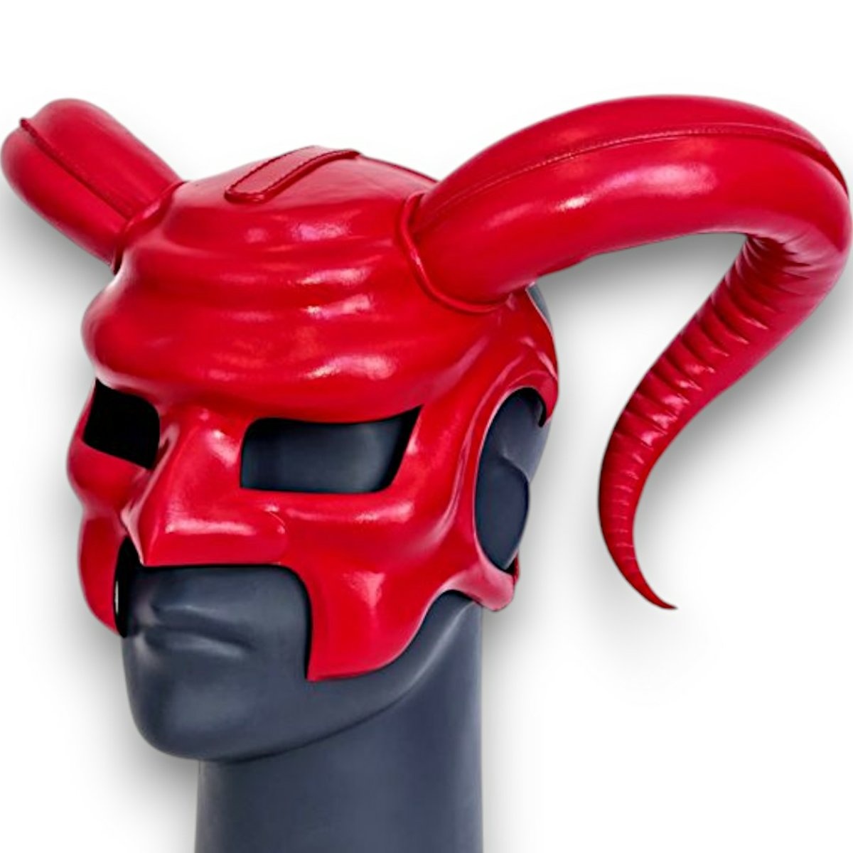 Cecilio Leather Designs Satanic Majesty  Mask - Red