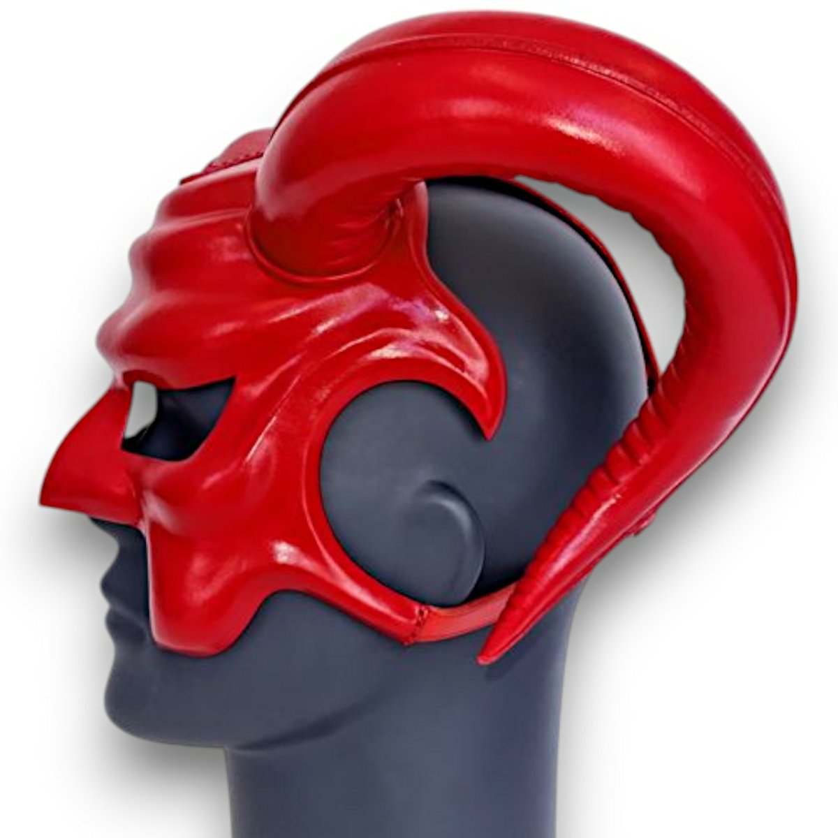 Cecilio Leather Designs Satanic Majesty  Mask - Red