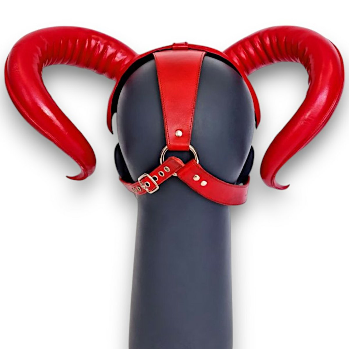 Cecilio Leather Designs Satanic Majesty  Mask - Red
