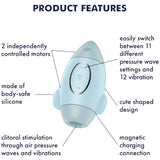 Mission Control Clitoral Suction Stimulator Blue