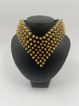 Necklace - Large Gold Spike  Rubber