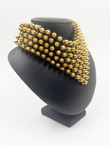 Necklace - Large Gold Spike  Rubber