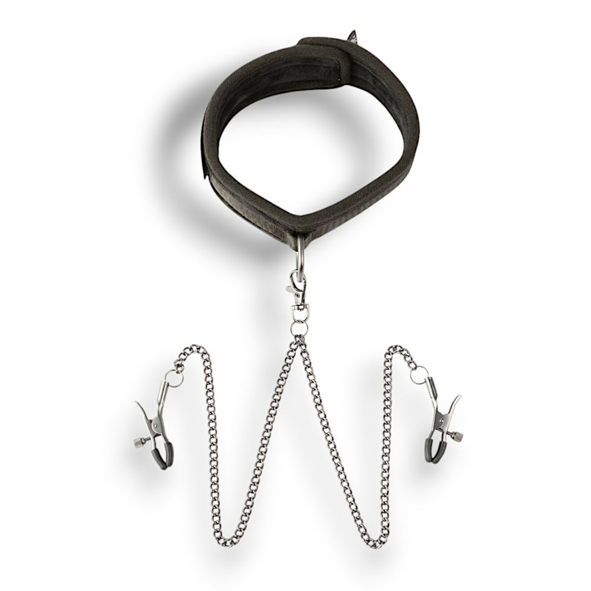 Sei Mio Twin Tweaks-Velvet Collar With Nipple Clamps