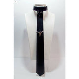 Skinny Tie W/ Cow Skull