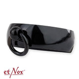 EtNox Story of O Black Stainless Steel Curved Ring 8mm
