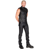 Liberation-X Sleeveless Leather Military Shirt Black