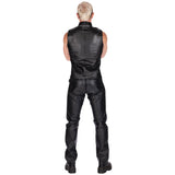 Liberation-X Sleeveless Leather Military Shirt Black
