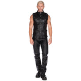 Liberation-X Sleeveless Leather Military Shirt Black