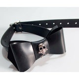Rubber Bow Tie W/ Skull & Bones