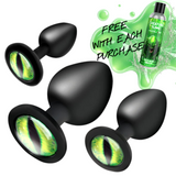 Creature Cocks Creature Eyes Silicone Butt Plug Set Green