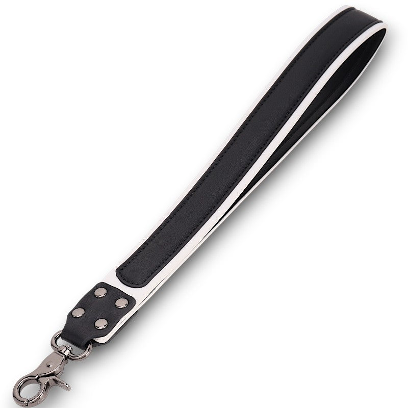 Short Puppy Leash w/Trim -White
