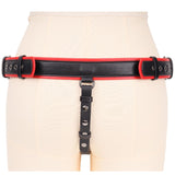 Red Faux Leather Jock Strap with Detachable Codpiece