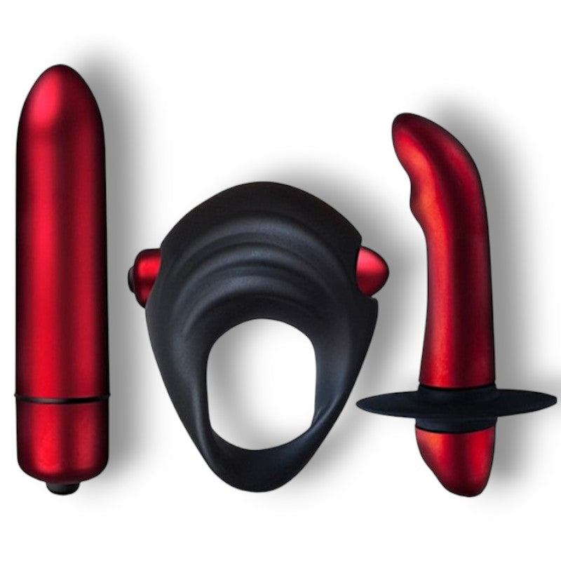 Rocks Off Truly Yours Temptation Set For Couples 2 Vibrating Bullets And Cock Ring.