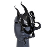 Cecilio Leather Designs Phantom Wave Mask- Black