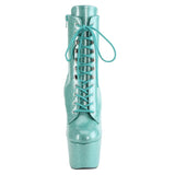 ADORE-1020GP Aqua Glitter Platform Ankle/Mid-Calf Boots  7" Heel