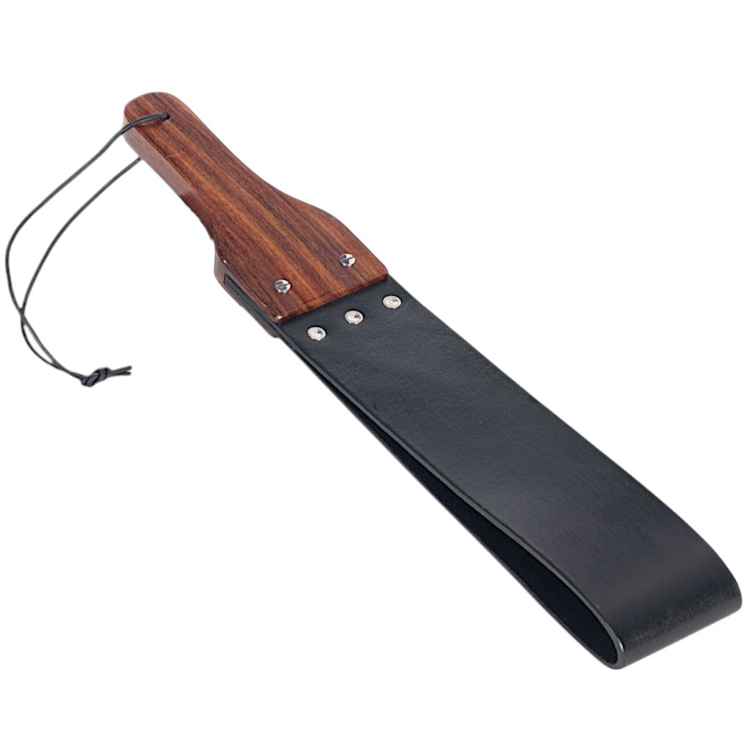 Wood Handle Leather Loop Strap