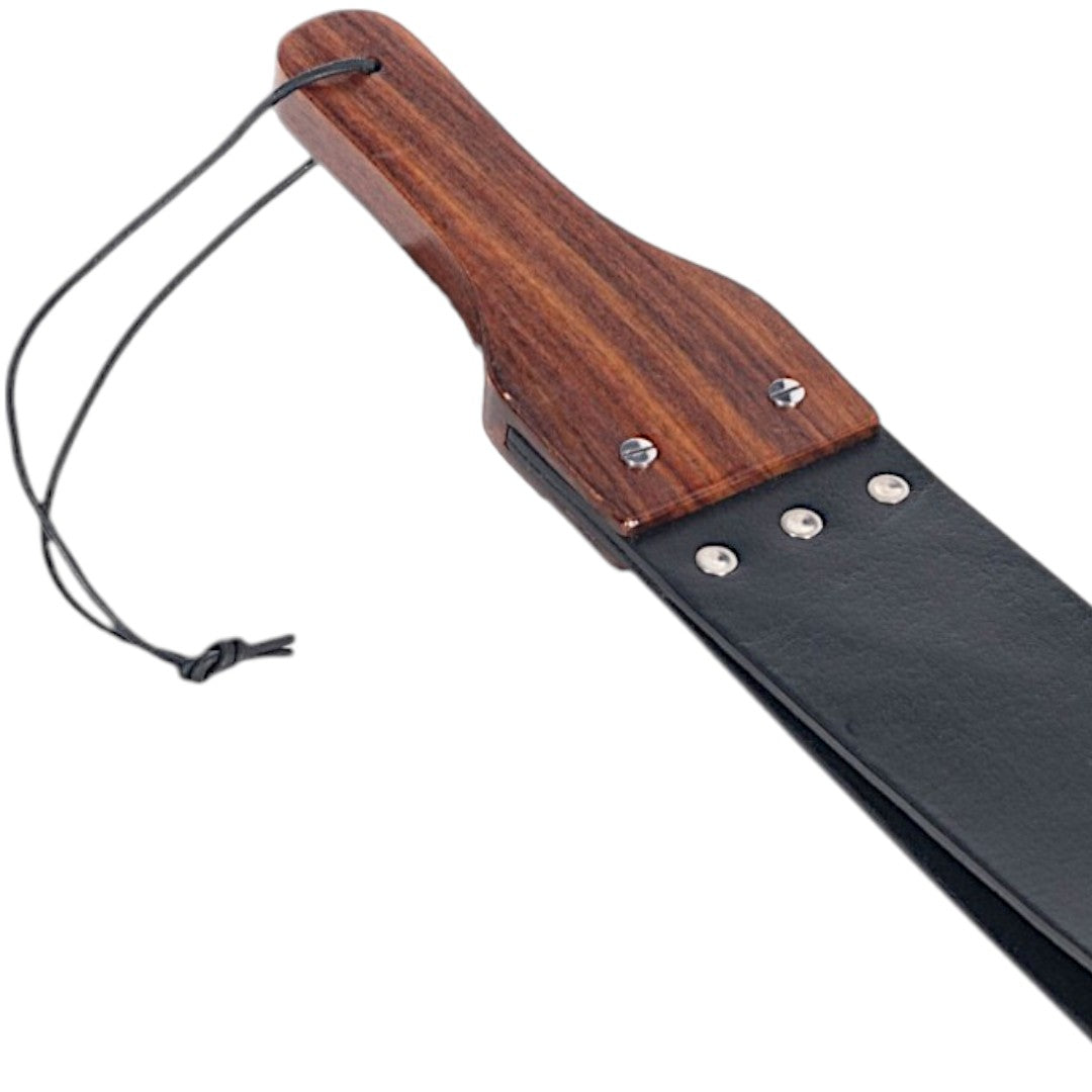 Wood Handle Leather Loop Strap