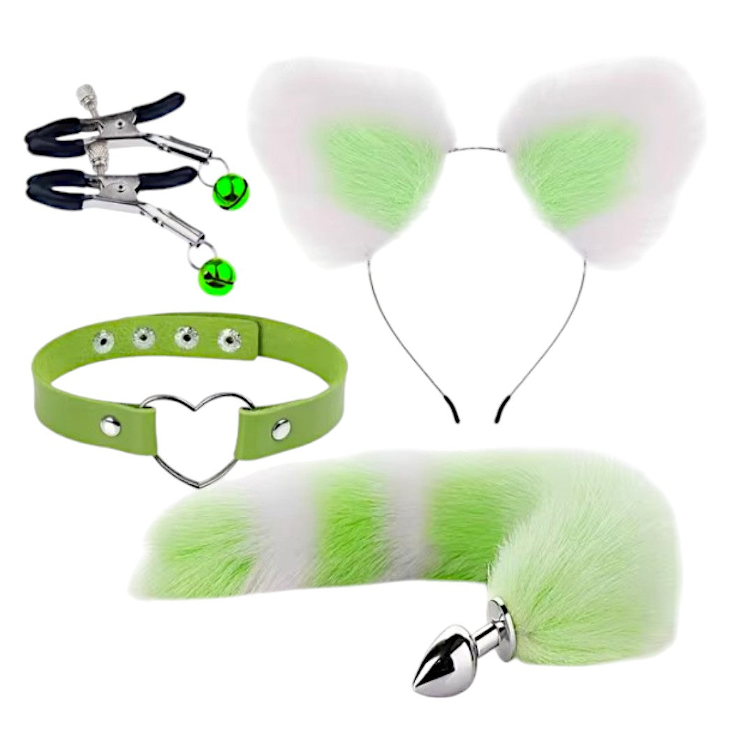 Fabulous Fox /Kinky Kittie Set Green