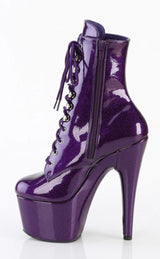 Adore-1020Gp Purple Glitter Ankle Boot