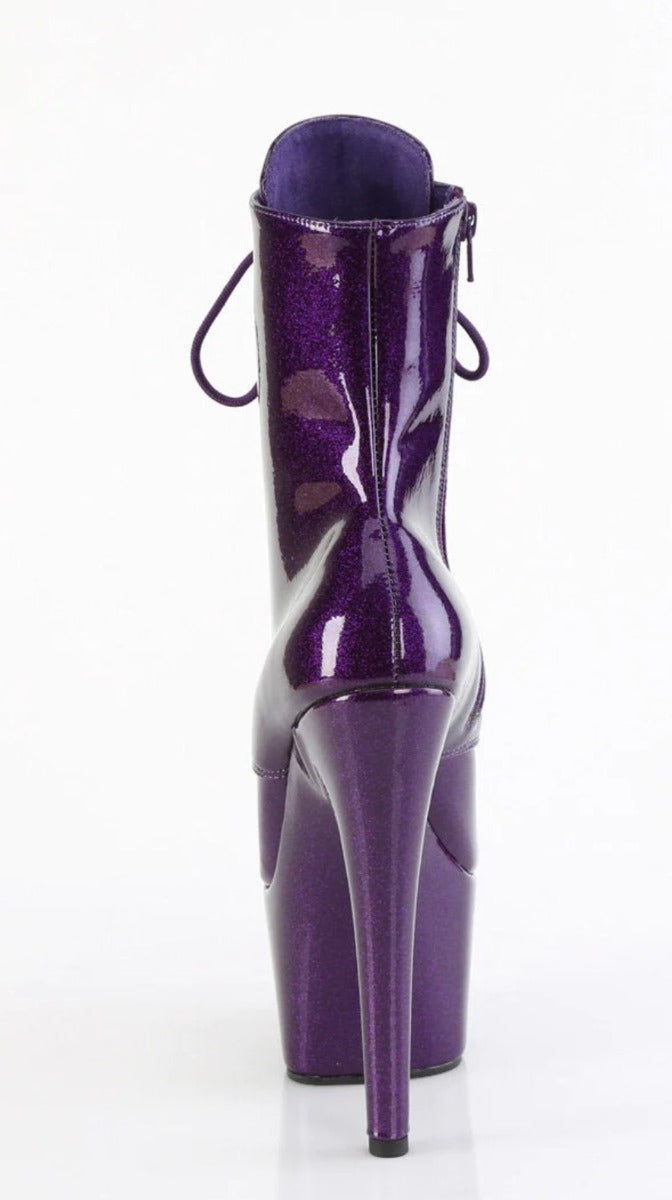 Adore-1020Gp Purple Glitter Ankle Boot
