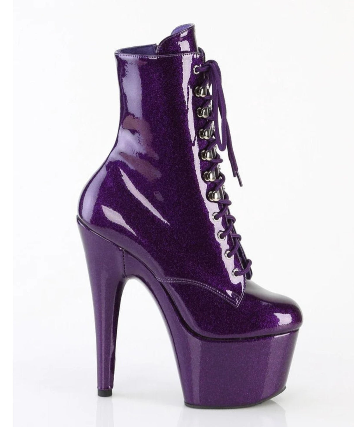 Adore-1020Gp Purple Glitter Ankle Boot