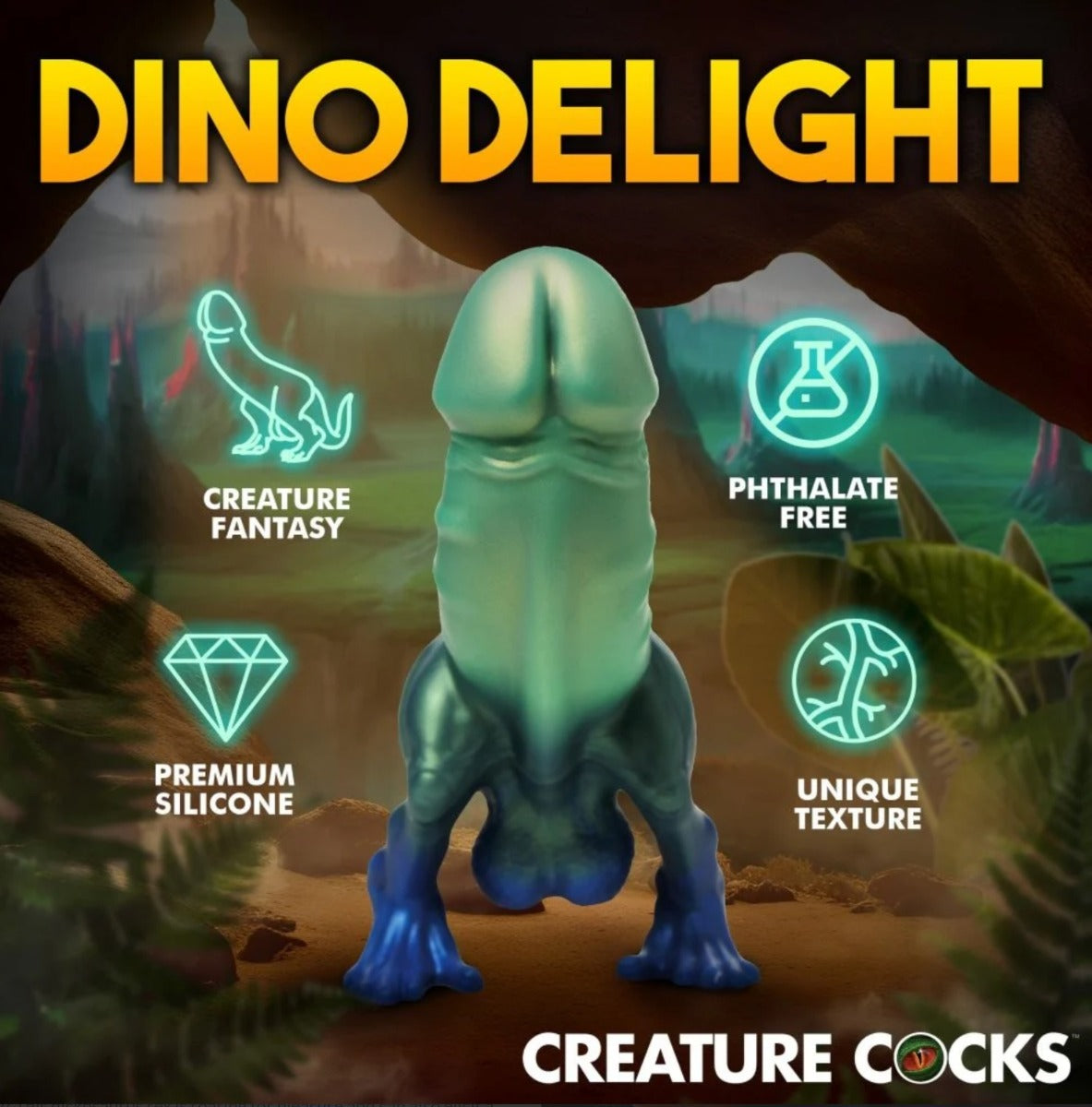Creature Cocks Jurassic Cock Dinosaur Silicone Dildo