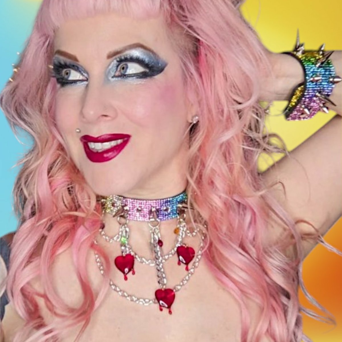 Deviant Choker With Short Chains In