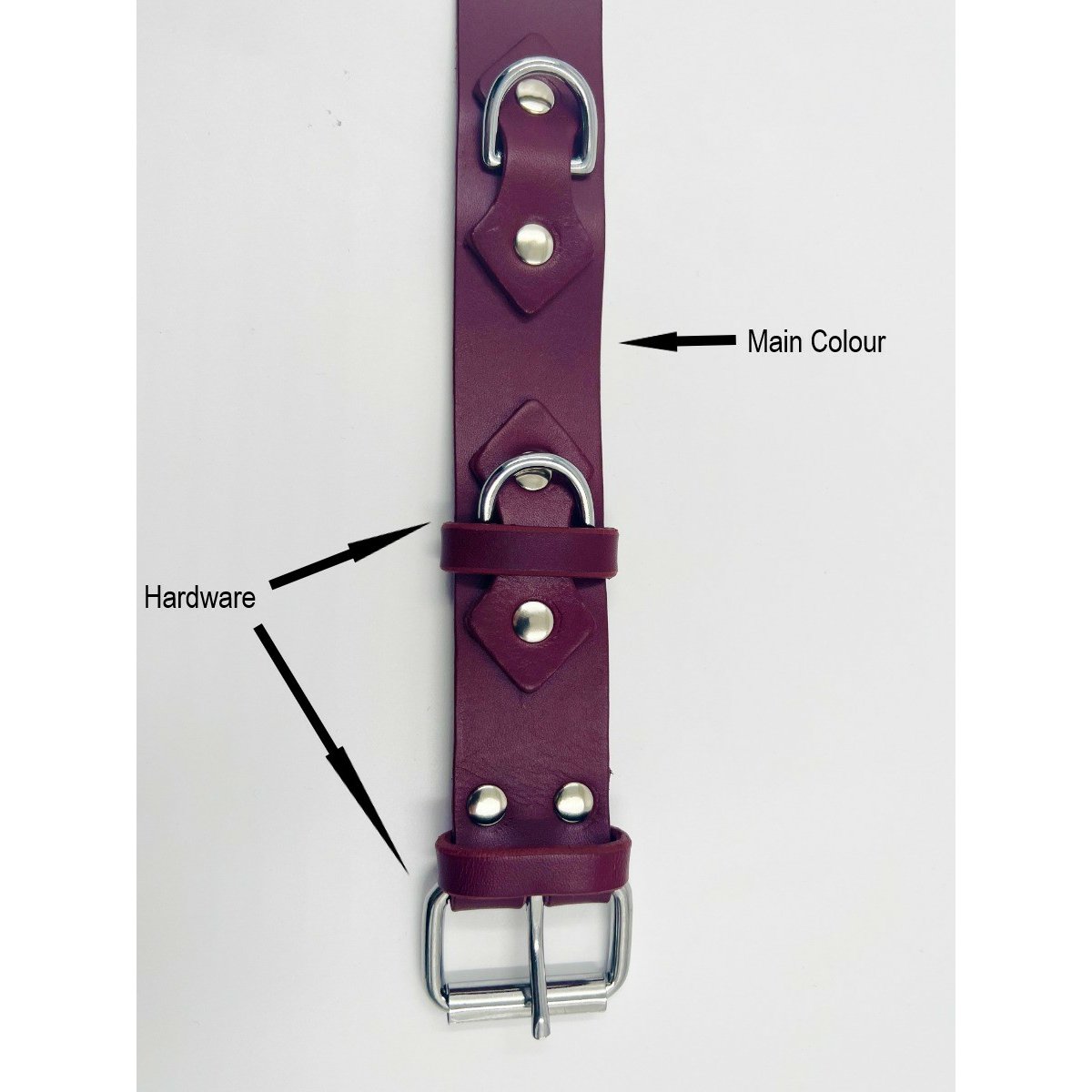 38mm Wide Strap Neck Collar With D Ring-Unlined Raw (M2O)