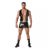 TOF Vinyl Chain Waistcoat Black