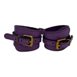 Wrist Cuff Shaped In Purple W/ Suede Lining