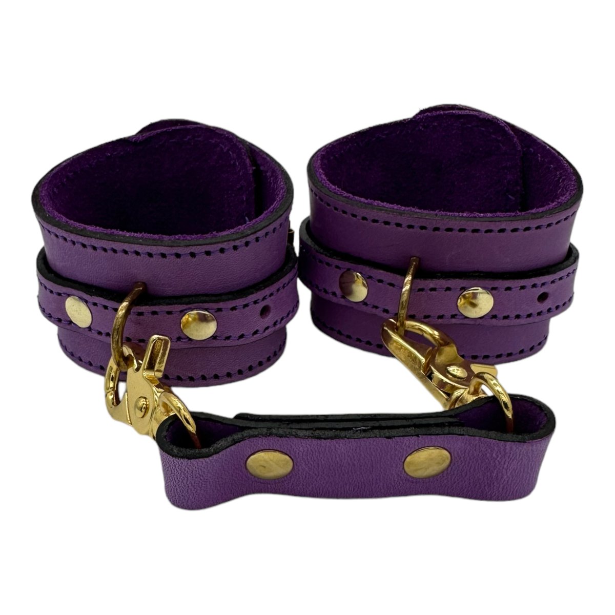 Wrist Cuff Shaped In Purple W/ Suede Lining