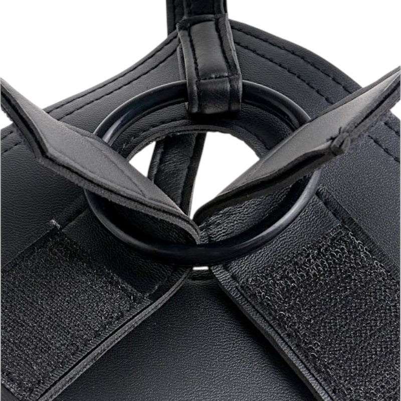 King Cock and Harness 9inch Black Dildo