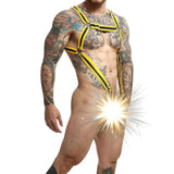 DNGEON Cross Cockring Harness Yellow