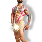 DNGEON Straight Back Harness Pink