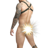 DNGEON Cross Cockring Harness Green
