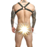 DNGEON Cross Cockring Harness Green