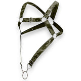 DNGEON Cross Cockring Harness Green