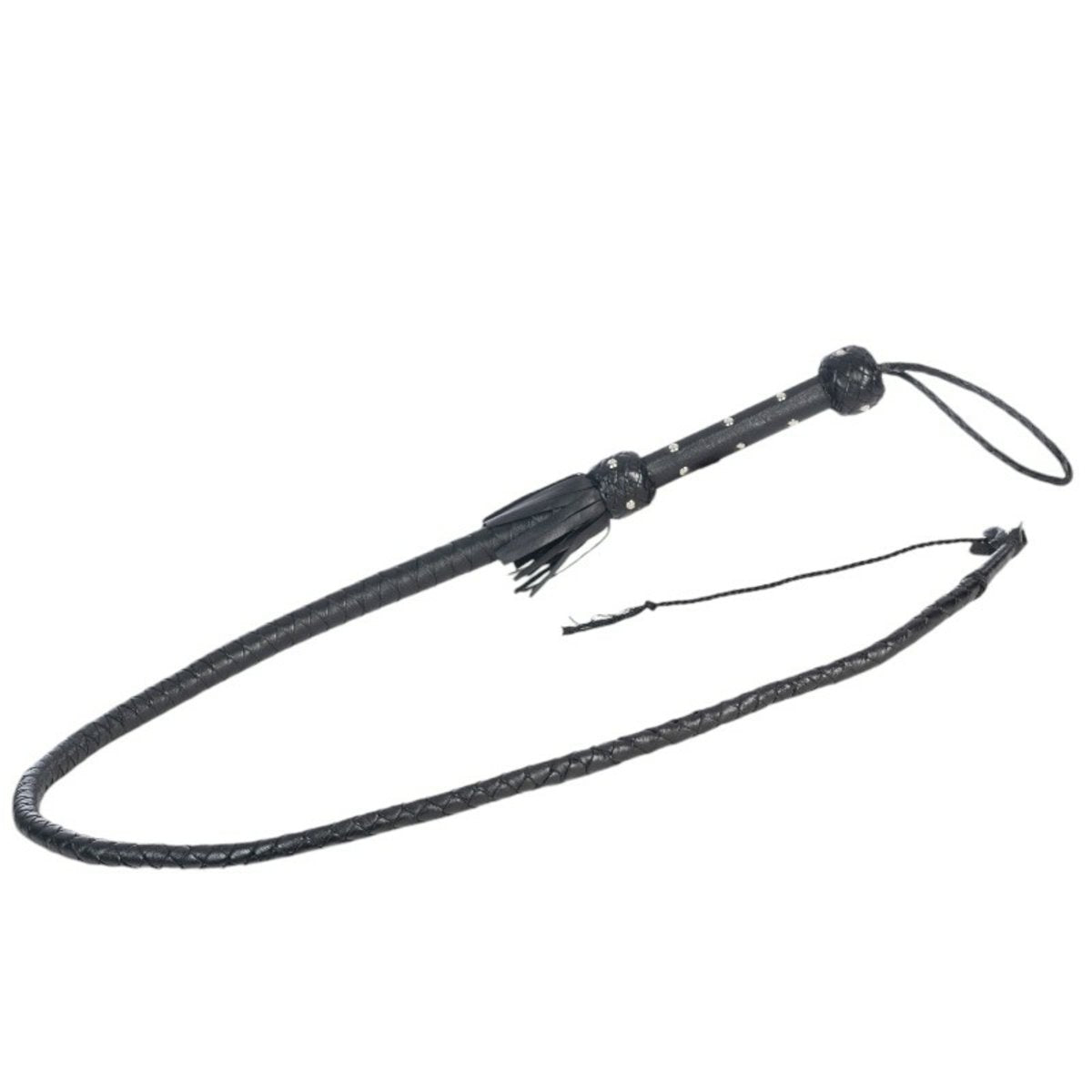 Ornate Leather Single Tail Whip