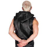 Liberation-X Sleeveless Leather Hoodie
