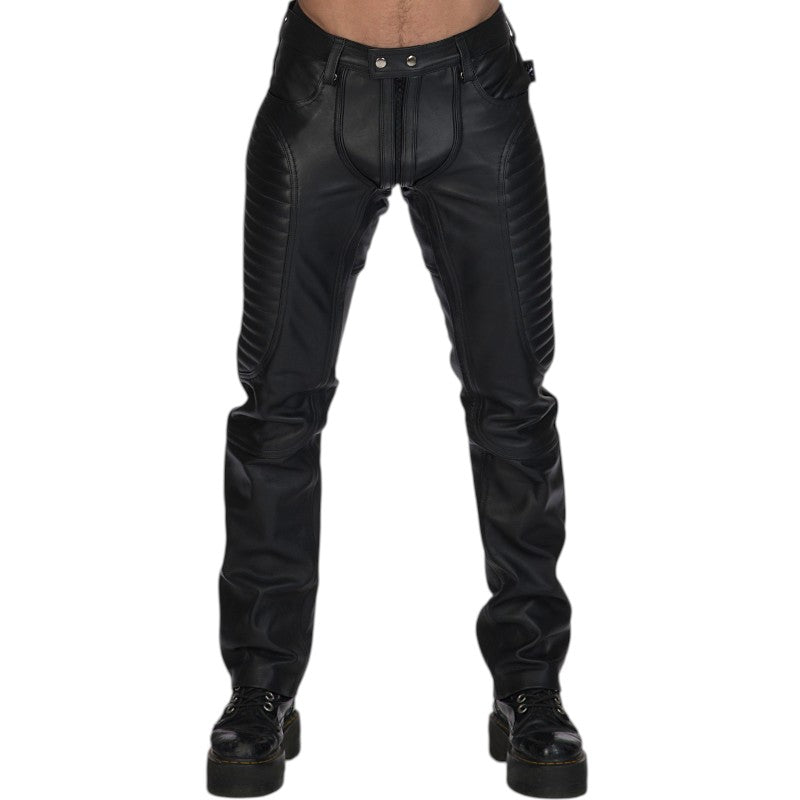 Liberation-X Leather Biker Jeans