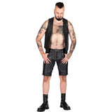 Liberation -X Knee Length Leather Pouch Shorts