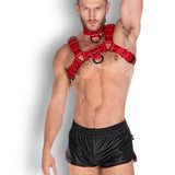 Liberation-X Leather Sport Shorts-Black/Red