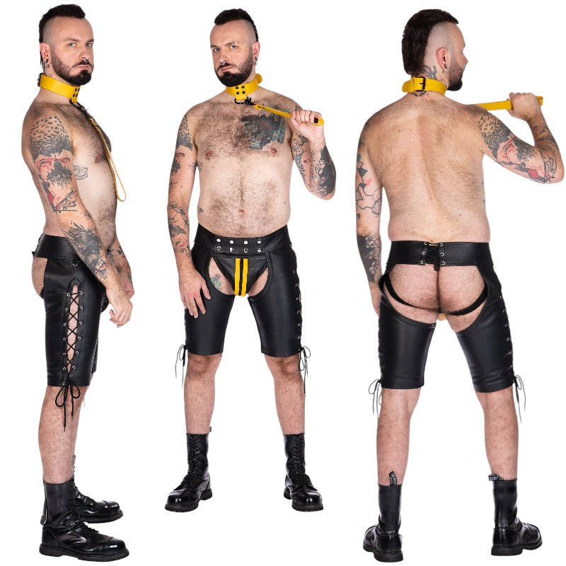 Liberation-X Knee Length Laced Leather Chaps