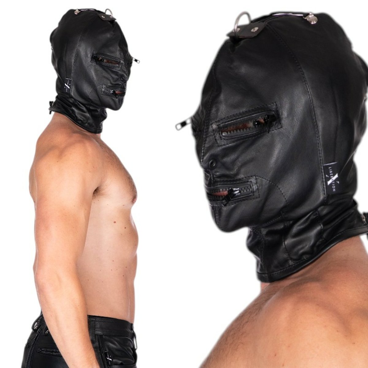 Leather Zipper Hood